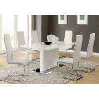 Coaster Furniture 100515WHT Anges High Back Dining Chairs White and Chrome (Set of 4)